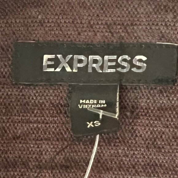 Express Men's Stretch Black Grey Plaid Button-Up Shirt Size XS Long Sleeve NWOT - Picture 7 of 10